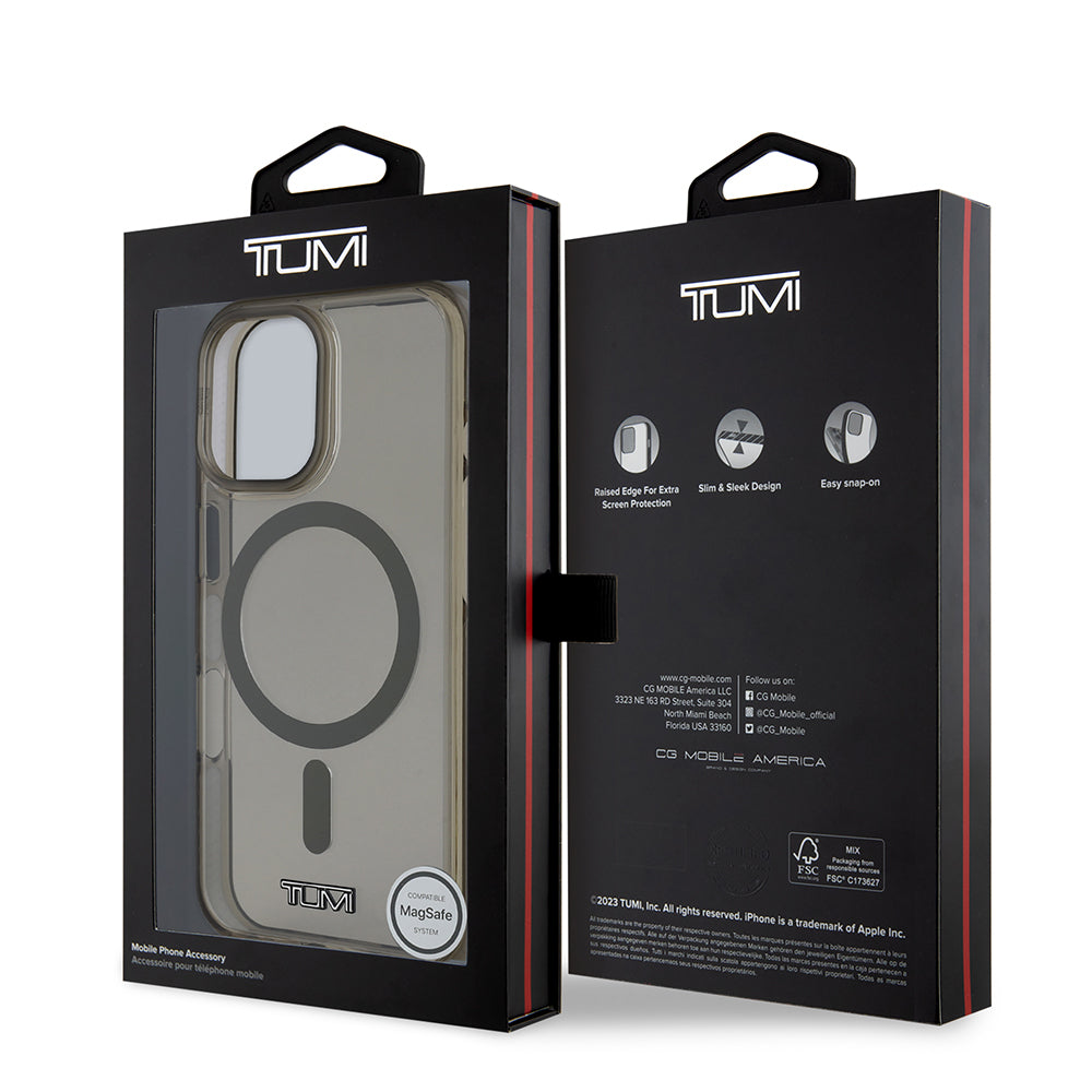 iPhone 16 Kılıf TUMI Orijinal Lisanslı M-safe Şarj Özellikli Airbagli Transparan Kılıf