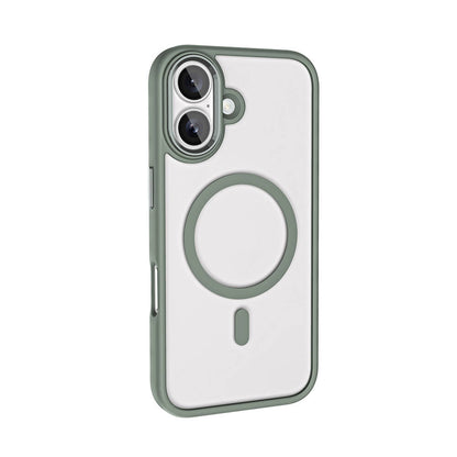 iPhone 16 Kılıf Wireless Şarj Özellikli Zore Krom M-safe Silikon Kılıf
