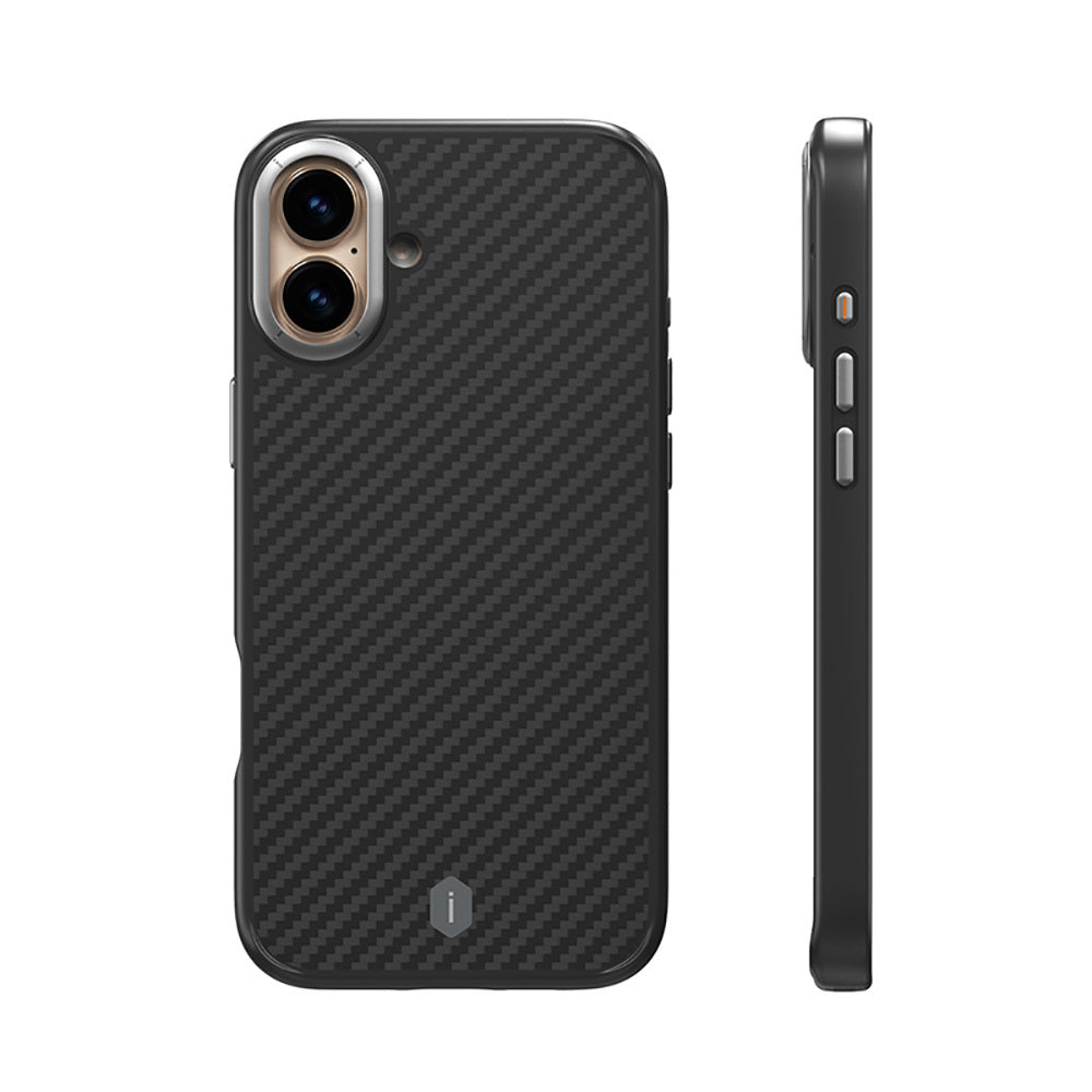 iPhone 16 Kılıf Wiwu DCC-205 M-safe Şarj Özellikli Aramid Fiber Tasarım Kevlar Kılıf