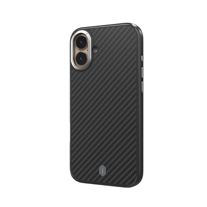 iPhone 16 Kılıf Wiwu DCC-205 M-safe Şarj Özellikli Aramid Fiber Tasarım Kevlar Kılıf