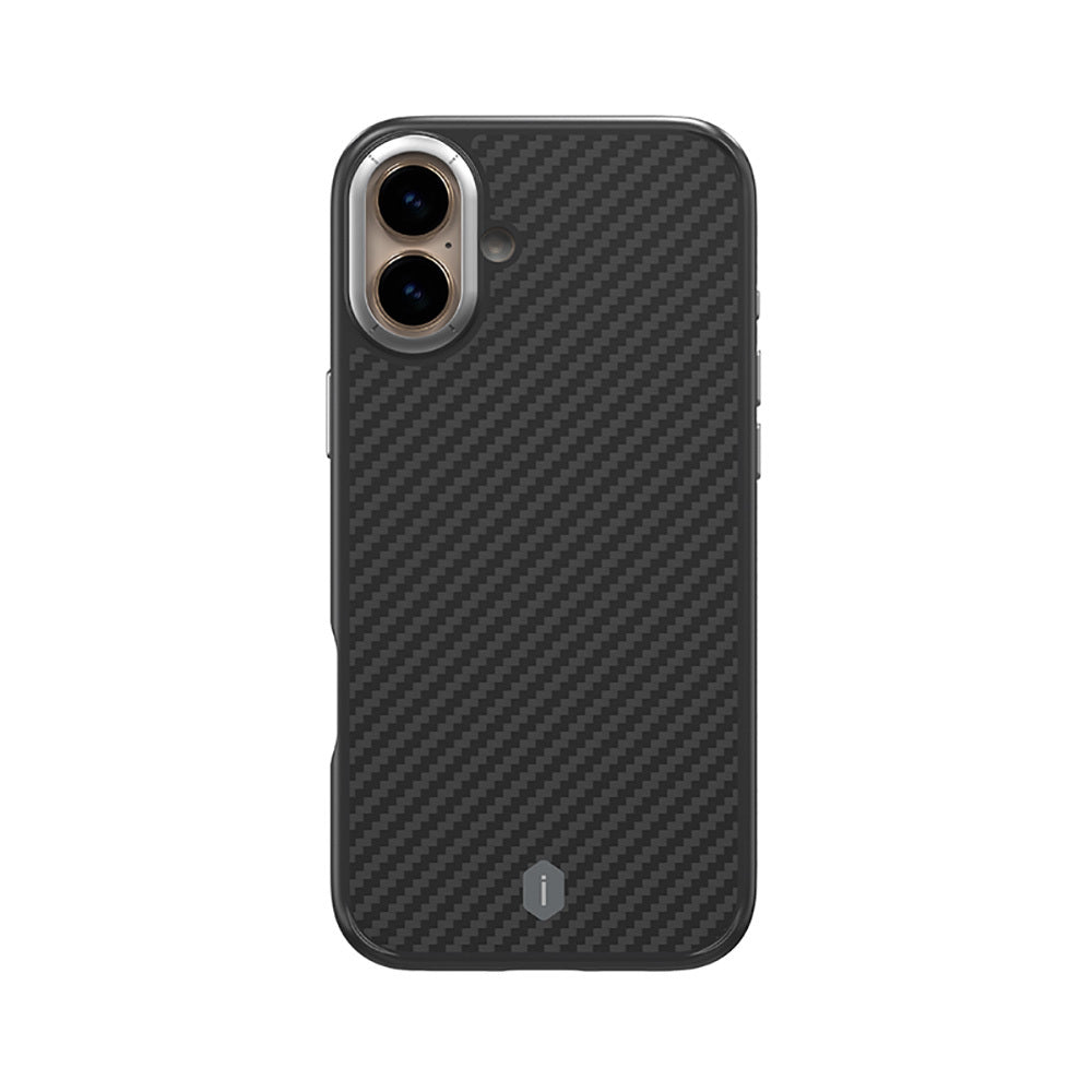iPhone 16 Kılıf Wiwu DCC-205 M-safe Şarj Özellikli Aramid Fiber Tasarım Kevlar Kılıf