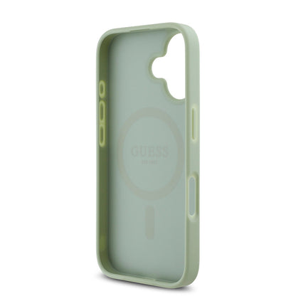 iPhone 16 Plus Kılıf Guess Orijinal Lisanslı M-safe Şarj Özellikli Yazı Logolu Grained Kılıf