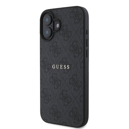 iPhone 16 Plus Kılıf Guess Orijinal Lisanslı M-safe Şarj Özellikli 4G Desenli Yazı Logolu Kılıf