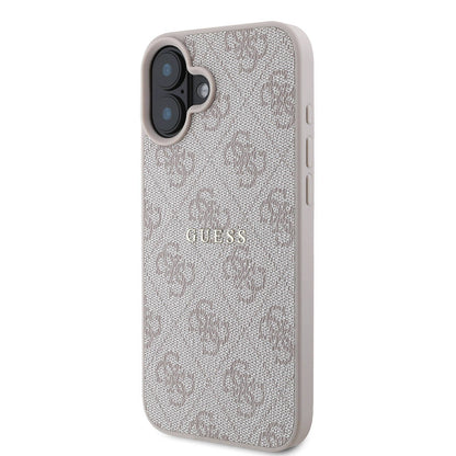 iPhone 16 Plus Kılıf Guess Orijinal Lisanslı M-safe Şarj Özellikli 4G Desenli Yazı Logolu Kılıf