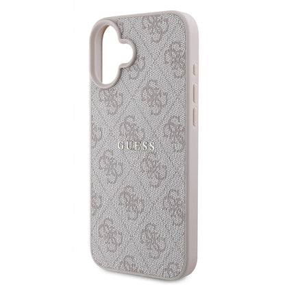iPhone 16 Plus Kılıf Guess Orijinal Lisanslı M-safe Şarj Özellikli 4G Desenli Yazı Logolu Kılıf