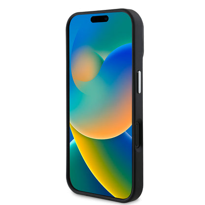 iPhone 16 Plus Kılıf Guess Orijinal Lisanslı M-safe Şarj Özellikli Grained Triangle Kılıf