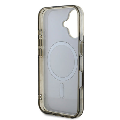 iPhone 16 Plus Kılıf Guess Orijinal Lisanslı M-safe Şarj Özellikli IML Baskılı Klasik Logolu 4G Desenli Kılıf