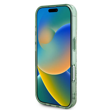 iPhone 16 Plus Kılıf Guess Orijinal Lisanslı M-safe Şarj Özellikli IML Baskılı Yazı Logolu Flower Tonal Circle Kılıf