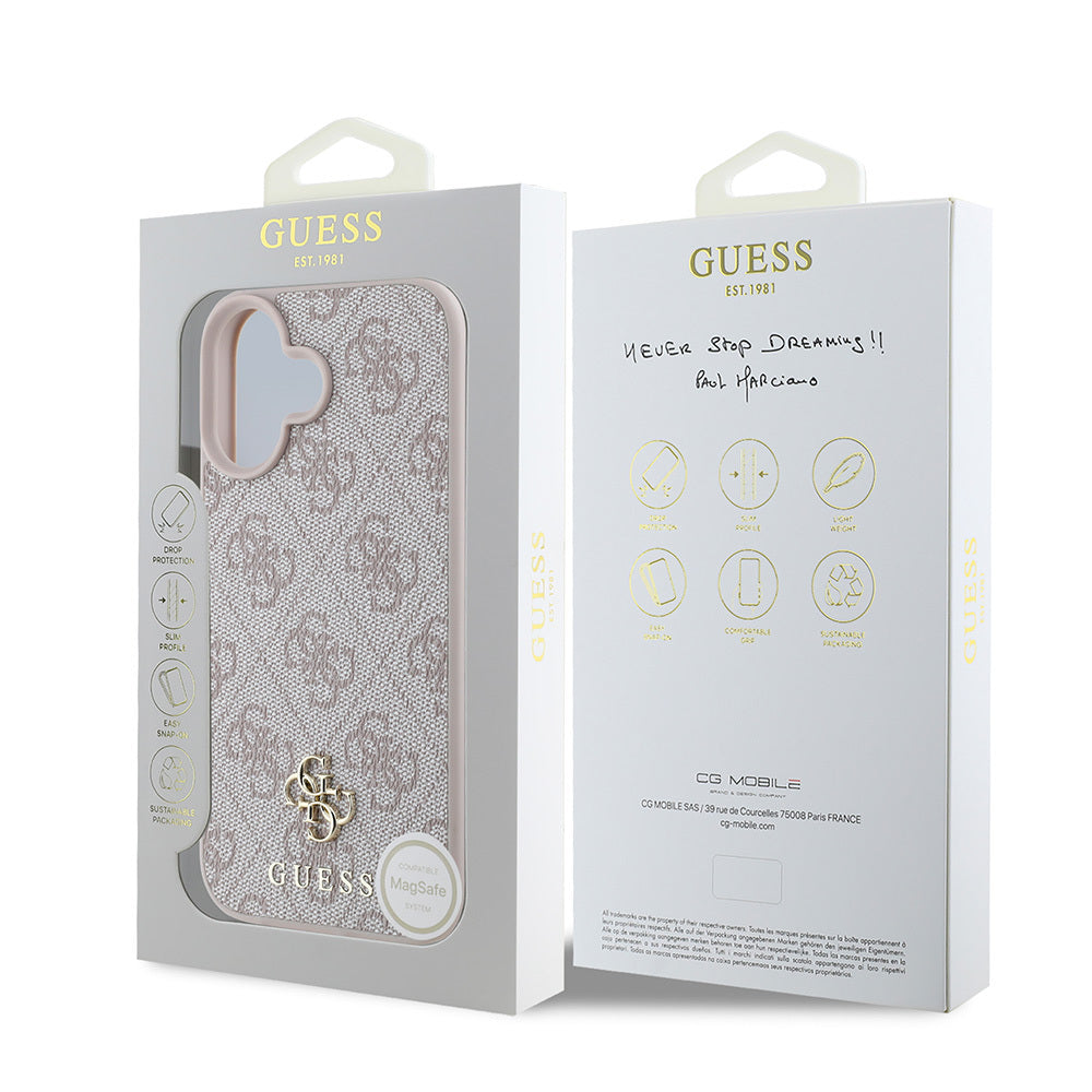 iPhone 16 Plus Kılıf Guess Orijinal Lisanslı M-safe Şarj Özellikli Small 4G Classic Kılıf
