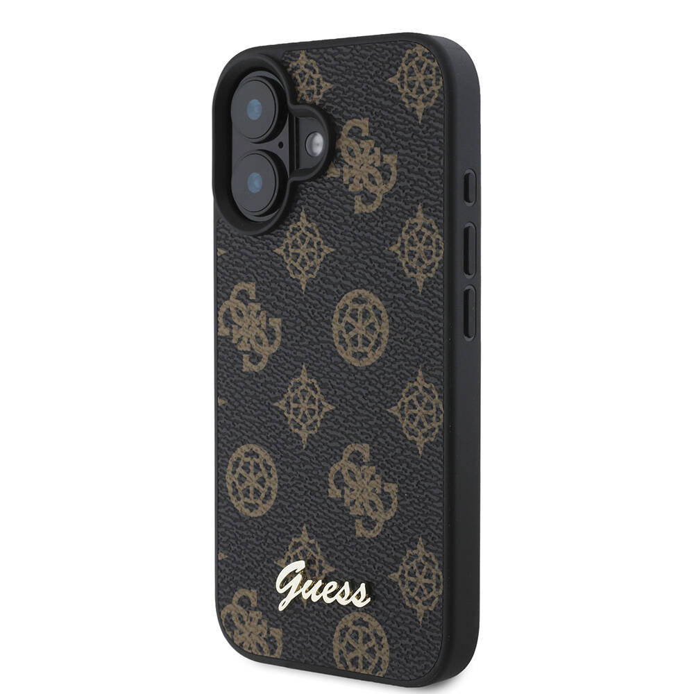 iPhone 16 Plus Kılıf Guess Orijinal Lisanslı M-safe Şarj Özellikli Yazı Logolu Peony Kılıf
