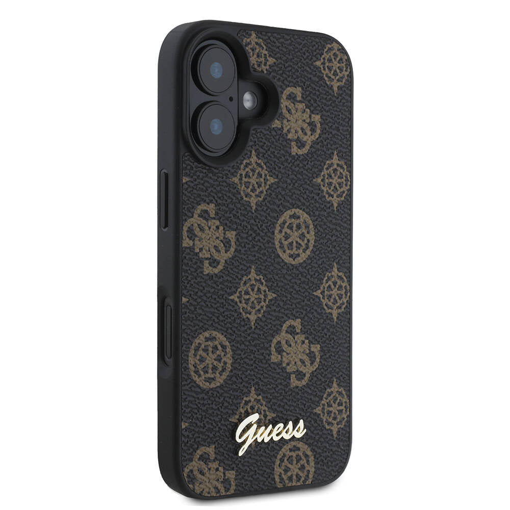 iPhone 16 Plus Kılıf Guess Orijinal Lisanslı M-safe Şarj Özellikli Yazı Logolu Peony Kılıf