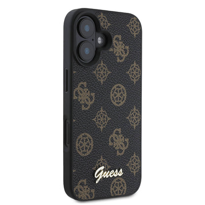 iPhone 16 Plus Kılıf Guess Orijinal Lisanslı M-safe Şarj Özellikli Yazı Logolu Peony Kılıf