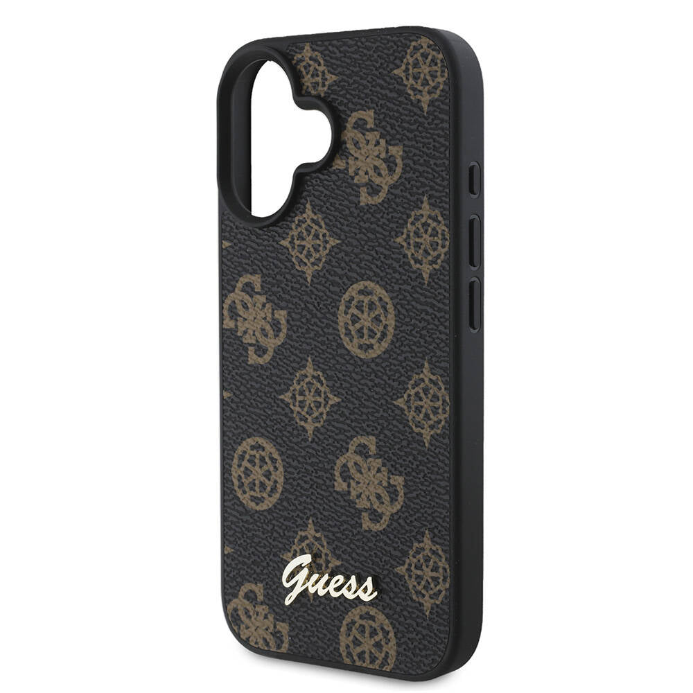 iPhone 16 Plus Kılıf Guess Orijinal Lisanslı M-safe Şarj Özellikli Yazı Logolu Peony Kılıf