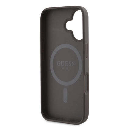 iPhone 16 Plus Kılıf Guess Orijinal Lisanslı M-safe Şarj Özellikli Yazı Logolu Peony Kılıf