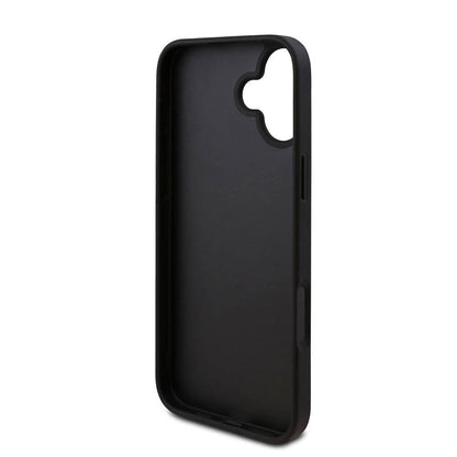 iPhone 16 Plus Kılıf Guess Orijinal Lisanslı PU Deri 4G Desenli Üçgen Logolu Kılıf