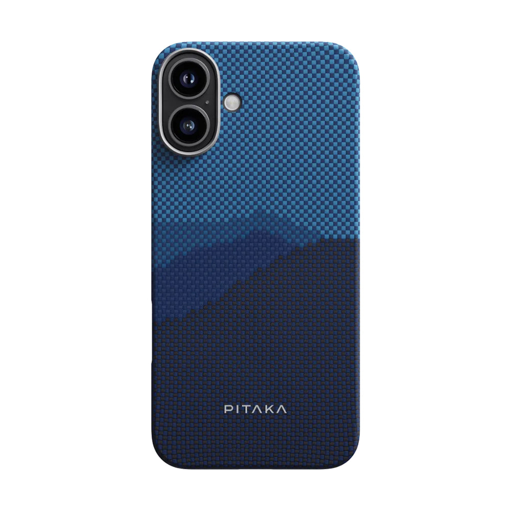 iPhone 16 Plus Kılıf M-safe Şarj Özellikli Aramid Fiber Pitaka Tactile Woven Starpeak Serisi Over The Horizon Kılıf