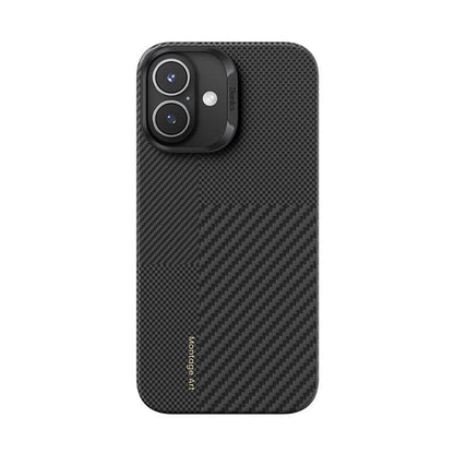 iPhone 16 Plus Kılıf M-safe Şarj Özellikli Karbon Fiber Benks Montage ArmorAir Kevlar Kılıf