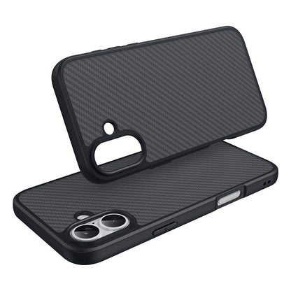 iPhone 16 Plus Kılıf M-safe Şarj Özellikli Karbon Fiber Tasarımlı Zore Elnino Kılıf