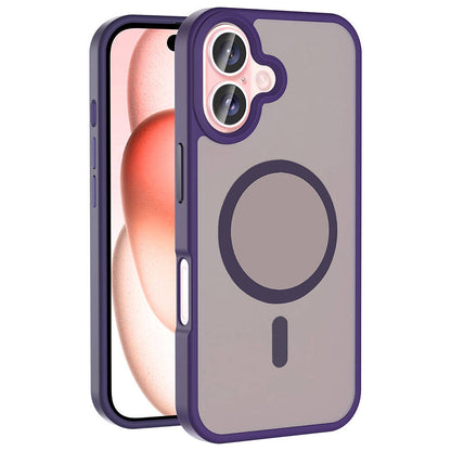 iPhone 16 Plus Kılıf M-safe Şarj Özellikli Mat Arka Yüzey Zore Sio Kılıf
