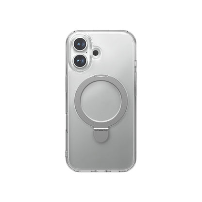 iPhone 16 Plus Kılıf M-safe Şarj Özellikli Raptic Air Stand Serisi Buzlu Transparan Tasarımlı Standlı Kılıf