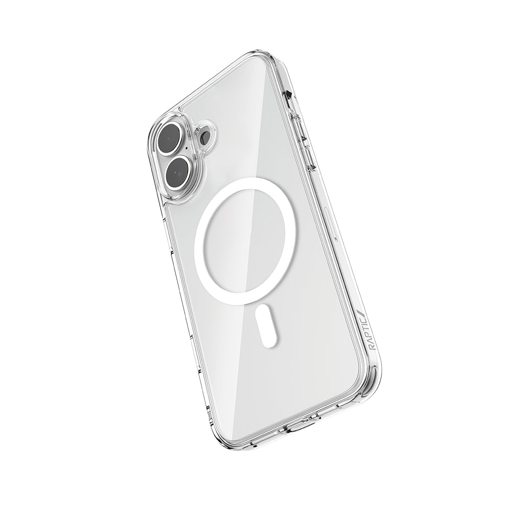 iPhone 16 Plus Kılıf M-safe Şarj Özellikli Raptic Crystal M-safe Serisi Şeffaf Kılıf