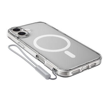 iPhone 16 Plus Kılıf M-safe Şarj Özellikli Raptic Crystal M-safe Serisi Şeffaf Kılıf