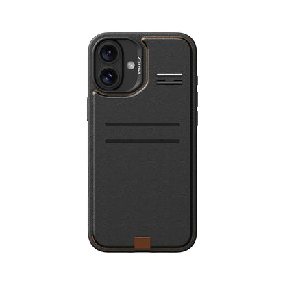 iPhone 16 Plus Kılıf M-safe Şarj Özellikli Raptic Slim Wallet Serisi Deri Görünümlü Kartlıklı Standlı Kılıf