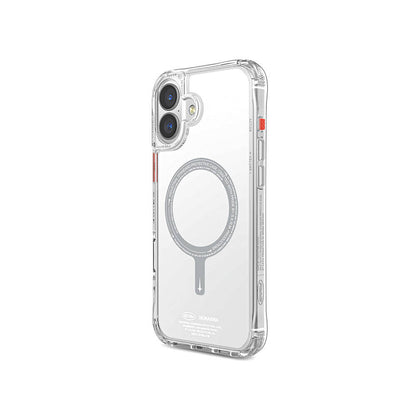 iPhone 16 Plus Kılıf M-safe Şarj Özellikli Şeffaf Airbag Tasarımlı Skinarma Saido Kılıf