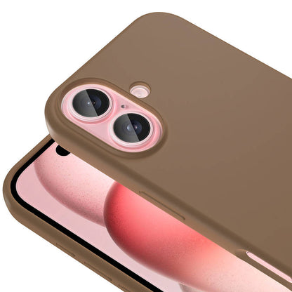 iPhone 16 Plus Kılıf M-safe Şarj Özellikli Sıvı Teknolojili Silinebilir Sert Zore Kivi Kılıf