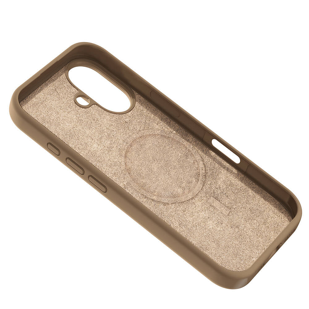 iPhone 16 Plus Kılıf M-safe Şarj Özellikli Sıvı Teknolojili Silinebilir Sert Zore Kivi Kılıf