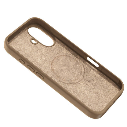 iPhone 16 Plus Kılıf M-safe Şarj Özellikli Sıvı Teknolojili Silinebilir Sert Zore Kivi Kılıf