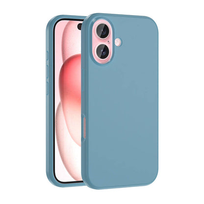 iPhone 16 Plus Kılıf M-safe Şarj Özellikli Sıvı Teknolojili Silinebilir Sert Zore Kivi Kılıf