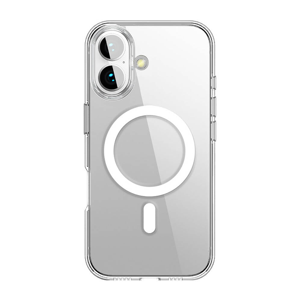 iPhone 16 Plus Kılıf M-safe Şarj Özellikli Transparan Sert PC Wlons Pita Kılıf
