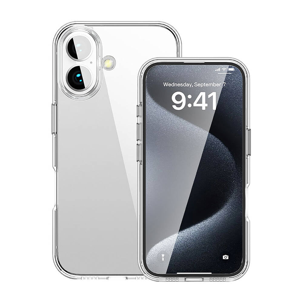 iPhone 16 Plus Kılıf M-safe Şarj Özellikli Transparan Sert PC Wlons Pita Kılıf