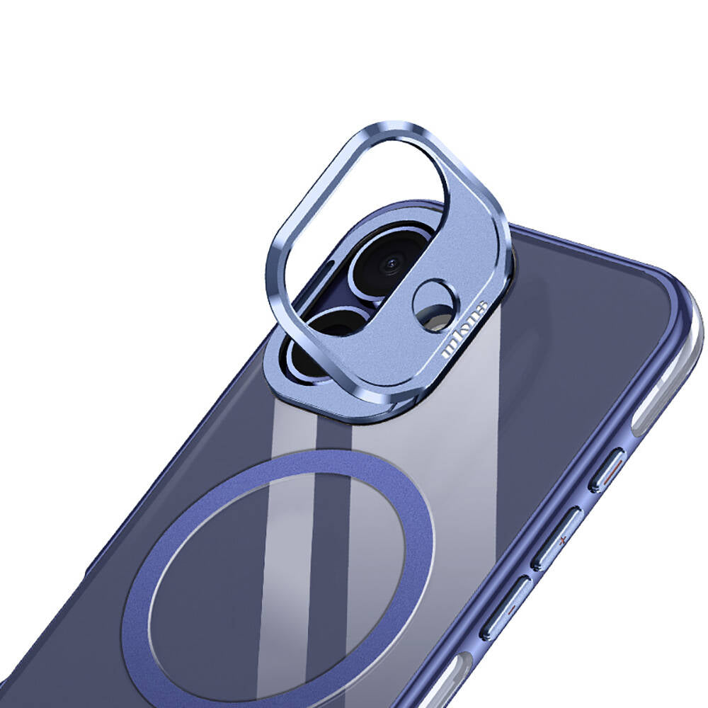 iPhone 16 Plus Kılıf M-safe Şarj Özellikli Wlons Standlı Efsane Kılıf