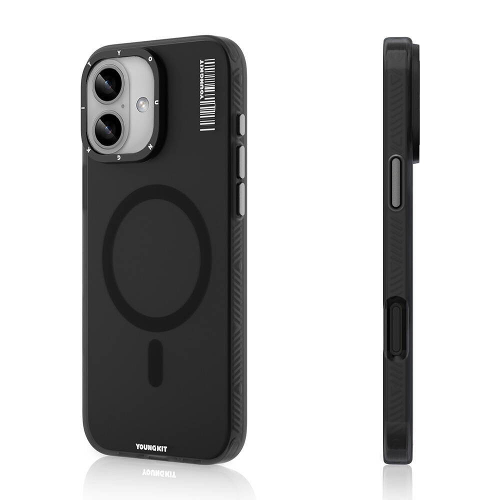iPhone 16 Plus Kılıf M-safe Şarj Özellikli Youngkit Hidden Sand Serisi Kılıf