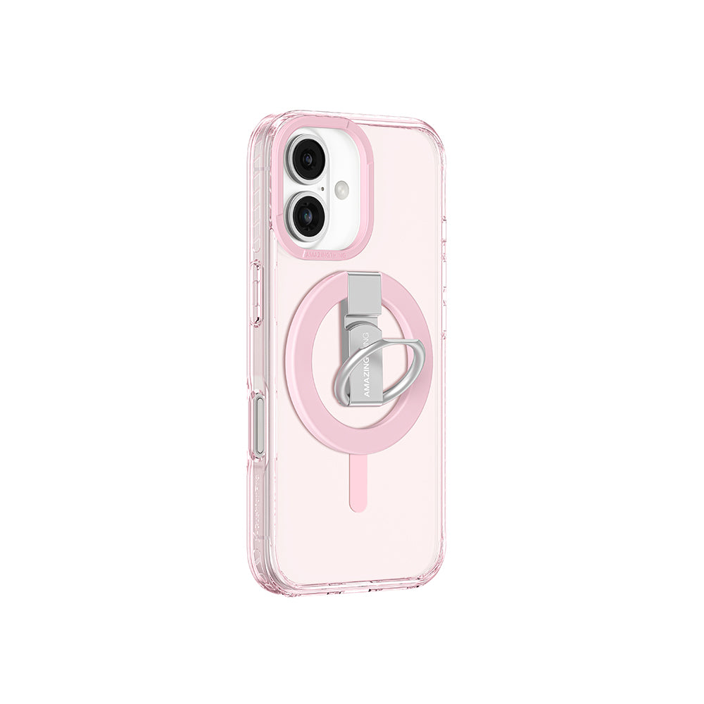 iPhone 16 Plus Kılıf M-safe Şarj Özellikli Yüzük Standlı Amazingthing Titan Pro Serisi Kılıf