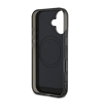 iPhone 16 Plus Kılıf Mercedes Benz orijinal Lisanslı M-safe Şarj Özellikli Çift Katmanlı Paralel Çizgi Desenli Kılıf