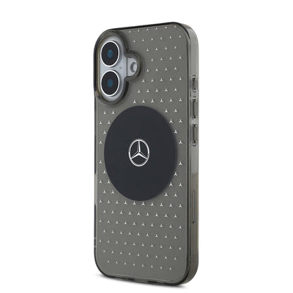 iPhone 16 Plus Kılıf Mercedes Benz orijinal Lisanslı M-safe Şarj Özellikli Yıldız Desenli Transparan Kılıf
