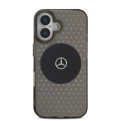iPhone 16 Plus Kılıf Mercedes Benz orijinal Lisanslı M-safe Şarj Özellikli Yıldız Desenli Transparan Kılıf