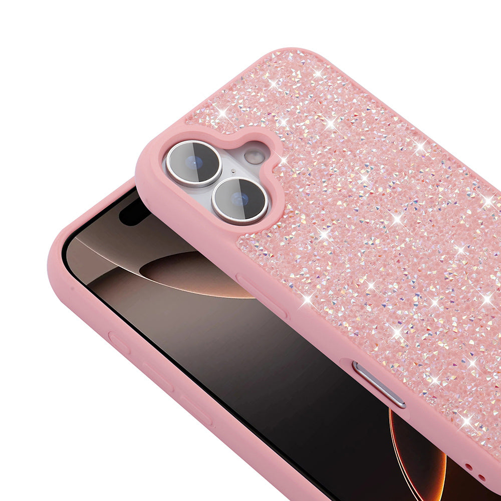 iPhone 16 Plus Kılıf Parlak Taşlı Tasarım Zore Pırlanta Kılıf