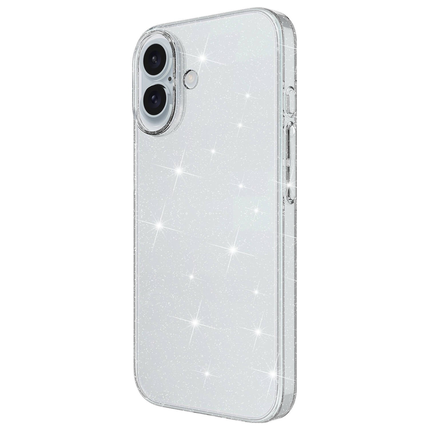 iPhone 16 Plus Kılıf Parlayan Simli Şeffaf Zore Redos Kılıf
