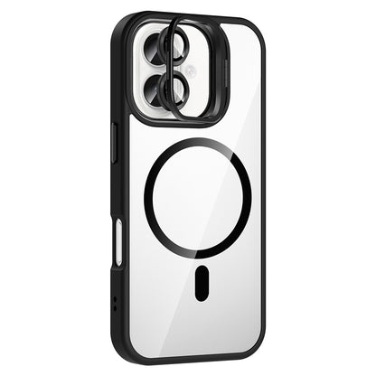 iPhone 16 Plus Kılıf Standlı ve Kamera Lens Hediyeli M-Safe Şarj Özellikli Zore Etro Kılıf