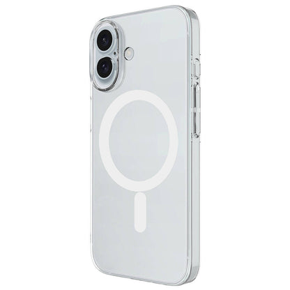 iPhone 16 Plus Kılıf Zore M-safe Şarj Özellikli Şeffaf Tek Kamera Çerçeveli Porto Kılıf