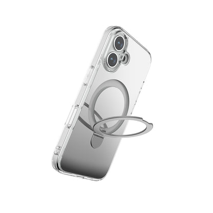 iPhone 16 Plus M-safe Şarj Özellikli Kılıf Raptic Air Stand Serisi Aynalı Arka Yüzey Standlı Kılıf