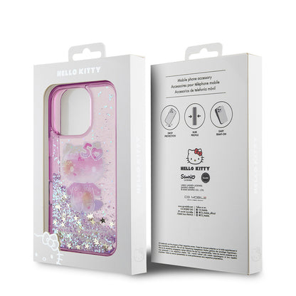 iPhone 16 Pro Case Hello Kitty Original Licensed Liquid Silvery 50th Anniversary Party Cover