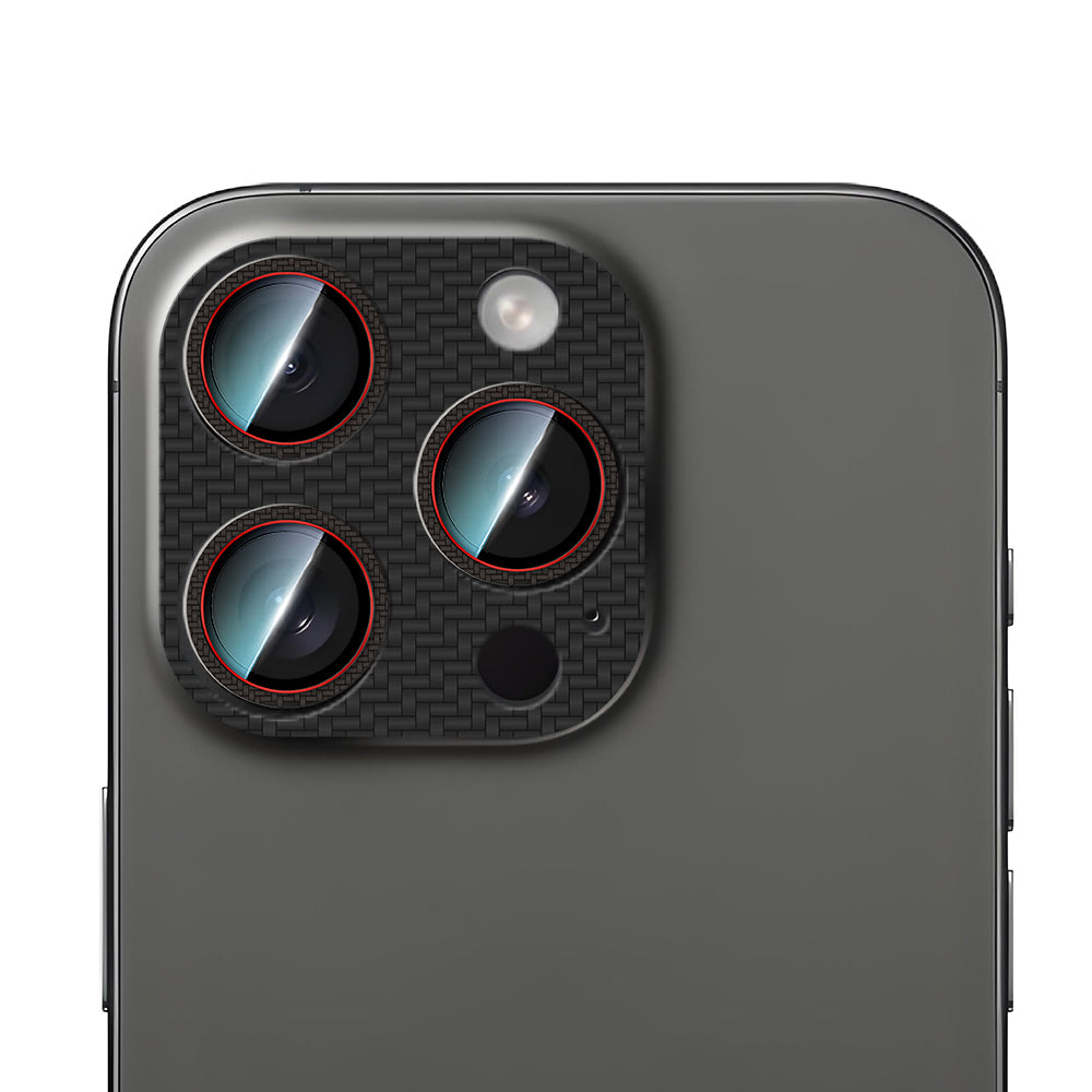 iPhone 16 Pro CaseWorld Karbon Fiber Serisi Anti Reflective Ultra Clear Full Kamera Lens Koruyucu