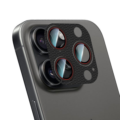 iPhone 16 Pro CaseWorld Karbon Fiber Serisi Anti Reflective Ultra Clear Full Kamera Lens Koruyucu