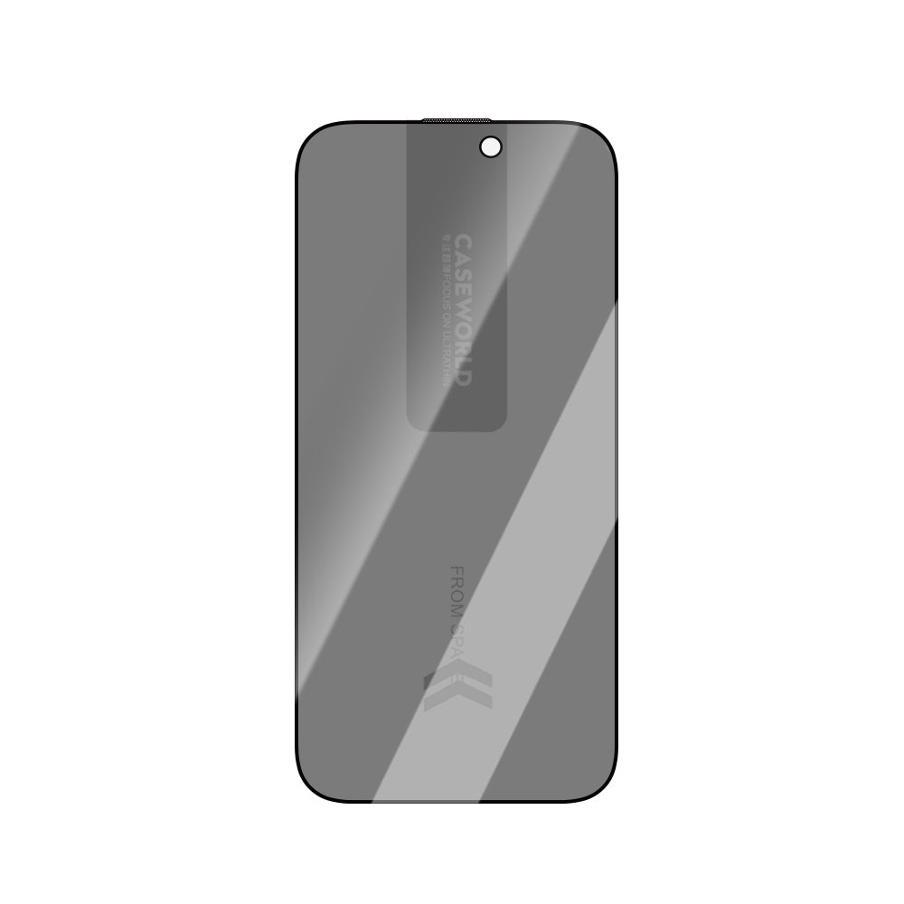 iPhone 16 Pro CaseWorld Ultra-Thin Serisi TMQ Privacy 0.15mm 3D Cam Ekran Koruyucu + Uygulama Aparatlı