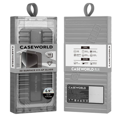 iPhone 16 Pro CaseWorld Ultra-Thin Serisi TMQ Privacy 0.15mm 3D Cam Ekran Koruyucu + Uygulama Aparatlı
